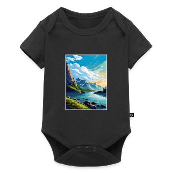 Kenai Fjords Nationalpark Alaska Reiseposter - Baby Premium Kurzarmbody - Schwarz - Vorne