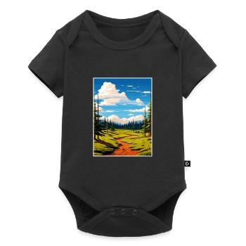 Parc national de Fishlake Utah Vintage affiche de voyage - Body à manches courtes Premium Bébé - noir - Devant