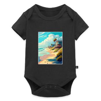 Salt Creek Beach California Vintage Travel Poster - Baby Premium short-sleeve bodysuit - black - Front