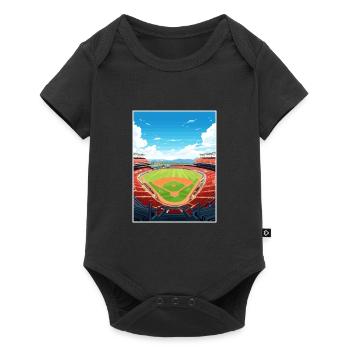 La Angels Stadium California Vintage Travel Poster - Baby Premium short-sleeve bodysuit - black - Front