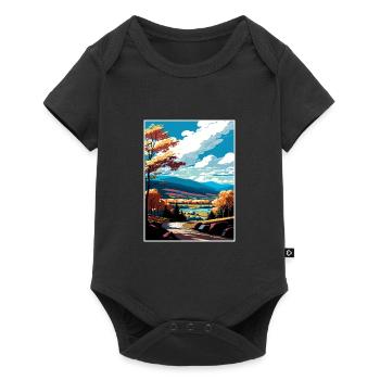 The Catskills New York State Vintage Travel Poster - Baby Premium short-sleeve bodysuit - black - Front