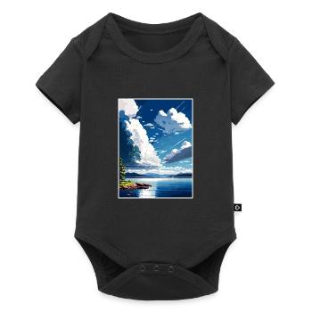 Lake Champlain New York State Travel Poster - Baby Premium short-sleeve bodysuit - black - Front
