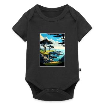 Cypress Point Club Californie affiche de voyage - Body à manches courtes Premium Bébé - noir - Devant