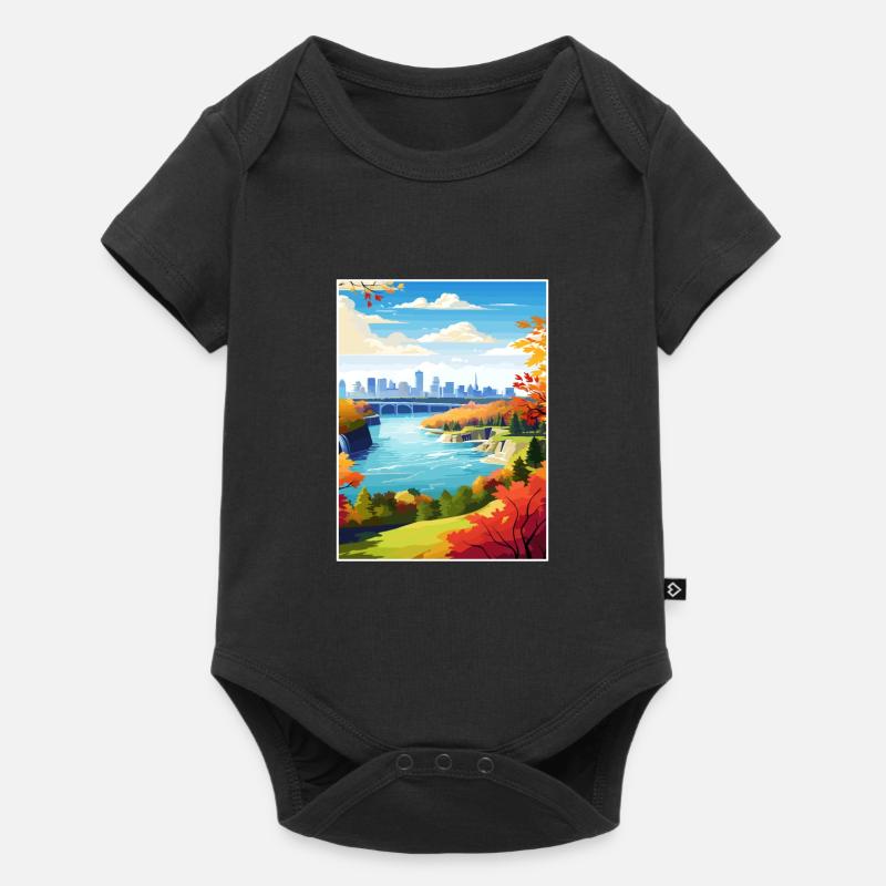 Niagara Falls État de New York Vintage affiche de voyage - Body à manches courtes Premium Bébé - noir