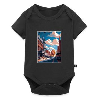 Affiche de voyage du comté de Lancaster en Pennsylvanie - Body à manches courtes Premium Bébé - noir - Devant