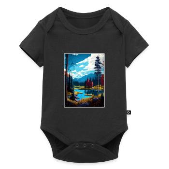 Adirondack Park New York State Travel Poster - Baby Premium short-sleeve bodysuit - black - Front