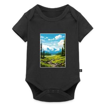 Chugach National Forest Alaska Travel Poster - Baby Premium short-sleeve bodysuit - black - Front
