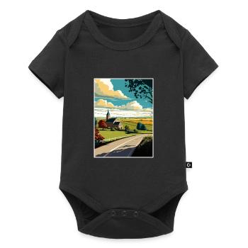 Affiche de voyage du comté de Lancaster en Pennsylvanie - Body à manches courtes Premium Bébé - noir - Devant