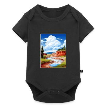 Hot Springs National Park Vintage Travel Poster - Baby Premium short-sleeve bodysuit - black - Front