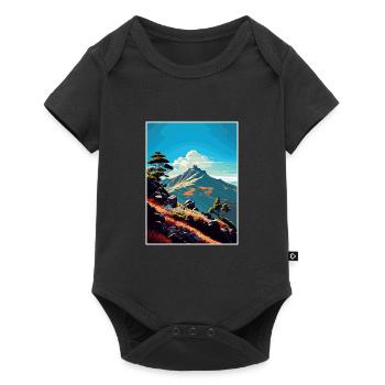 Mont Tamalpais Californie Vintage affiche de voyage - Body à manches courtes Premium Bébé - noir - Devant