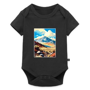 Mont Humphreys Californie Vintage affiche de voyage - Body à manches courtes Premium Bébé - noir - Devant