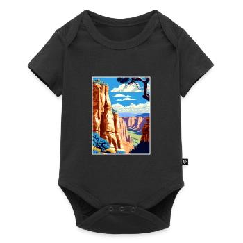 Colorado National Monument Vintage Reiseposter - Baby Premium Kurzarmbody - Schwarz - Vorne
