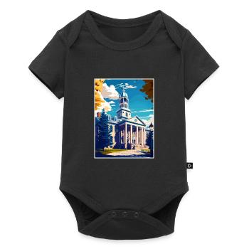 State College Pennsylvanie Vintage affiche de voyage - Body à manches courtes Premium Bébé - noir - Devant