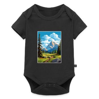 Parc national de Banff Canada Affiche de voyage Vintage - Body à manches courtes Premium Bébé - noir - Devant