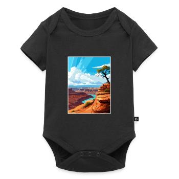 Dead Horse State Park Utah Vintage affiche de voyage - Body à manches courtes Premium Bébé - noir - Devant