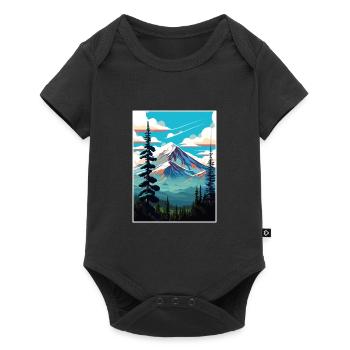 Affiche de voyage dans la forêt nationale de Shasta Trinity - Body à manches courtes Premium Bébé - noir - Devant