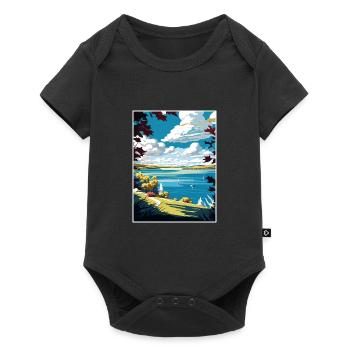 Chautauqua Lake New York State Travel Poster - Baby Premium short-sleeve bodysuit - black - Front