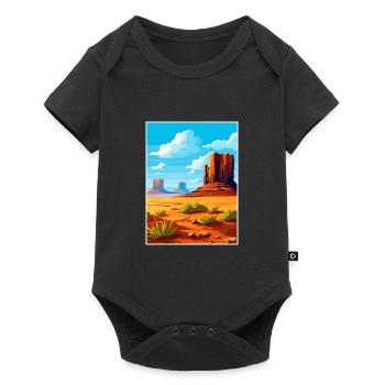 Monument Valley Arizona Wüste Reiseposter - Baby Premium Kurzarmbody - Schwarz - Vorne