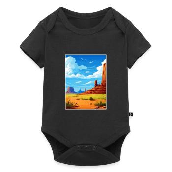 Monument Valley Arizona Wüste Reiseposter - Baby Premium Kurzarmbody - Schwarz - Vorne