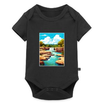 Parc d’État de Mckinney Falls, Texas Affiche de voyage - Body à manches courtes Premium Bébé - noir - Devant