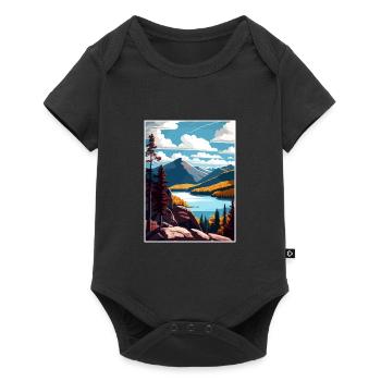 The Adirondacks New York State Travel Poster - Baby Premium short-sleeve bodysuit - black - Front