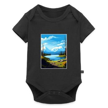 Lake Clark National Park Alaska Travel Poster - Baby Premium short-sleeve bodysuit - black - Front