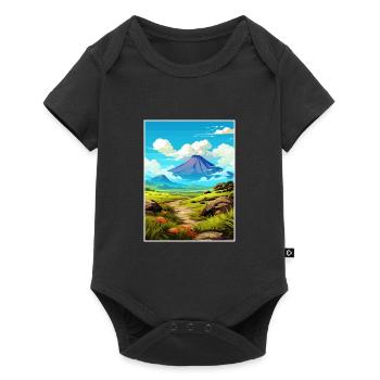 Hawai Vulkane Nationalpark Reiseposter - Baby Premium Kurzarmbody - Schwarz - Vorne