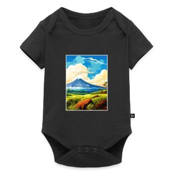Hawai Vulkane Nationalpark Reiseposter - Baby Premium Kurzarmbody - Schwarz - Vorne