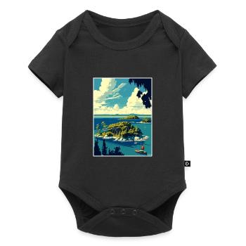 Thousand Islands New York State Travel Poster - Baby Premium short-sleeve bodysuit - black - Front