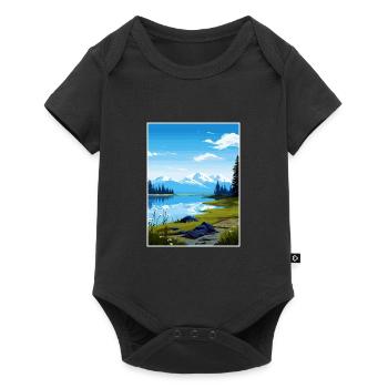 Kachemak Bay Alaska Vintage Travel Poster Souvenir - Baby Premium short-sleeve bodysuit - black - Front