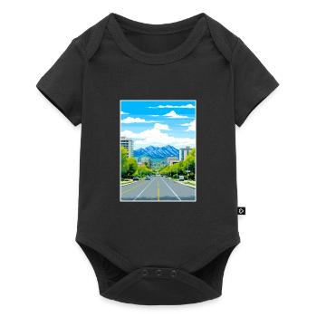 Salt Lake Utah Vintage voyage affiche WPA Souvenir - Body à manches courtes Premium Bébé - noir - Devant