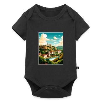 Mont Bonnell Texas Vintage voyage affiche Souvenir - Body à manches courtes Premium Bébé - noir - Devant