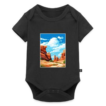 Escalante grand Utah Vintage voyage affiche WPA Art - Body à manches courtes Premium Bébé - noir - Devant