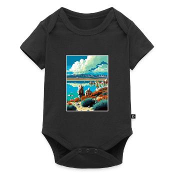 Mono Lake California Vintage Travel Poster WPA Art - Baby Premium short-sleeve bodysuit - black - Front