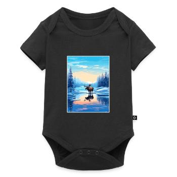 Alaska Vereinigte Staaten Vintage Reiseposter WPA Kunst - Baby Premium Kurzarmbody - Schwarz - Vorne
