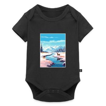 Alaska Vereinigte Staaten Vintage Reiseposter WPA Kunst - Baby Premium Kurzarmbody - Schwarz - Vorne