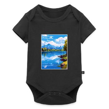 Vancouver Canada Vintage voyage affiche Souvenir - Body à manches courtes Premium Bébé - noir - Devant