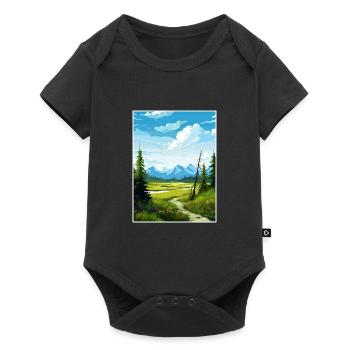 Glennallen Alaska Vintage Travel Poster Souvenir - Baby Premium short-sleeve bodysuit - black - Front
