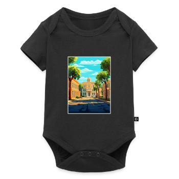 Savannah Georgia Vintage Travel Poster Souvenir - Baby Premium short-sleeve bodysuit - black - Front