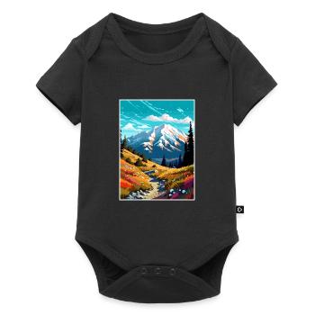 Mont Baldy Texas Vintage voyage affiche Souvenir - Body à manches courtes Premium Bébé - noir - Devant