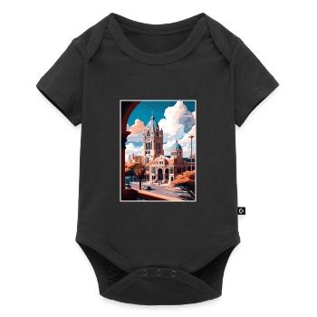 San Antonio Texas Vintage Travel Poster Souvenir - Baby Premium short-sleeve bodysuit - black - Front