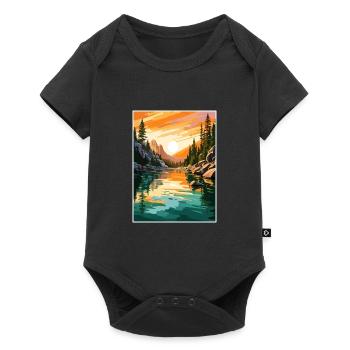 Lake Tahoe Nevada Vintage Travel Poster Souvenir - Baby Premium short-sleeve bodysuit - black - Front