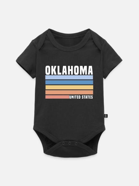 oklahoma - Baby Premium Kurzarmbody - Schwarz