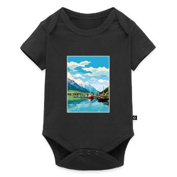 Seward Alaska Vintage Travel Poster WPA Souvenir - Baby Premium short-sleeve bodysuit - black - Front