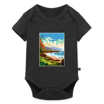 Kauai Hawaii Vintage Reiseposter WPA Souvenir - Baby Premium Kurzarmbody - Schwarz - Vorne