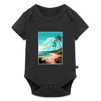 Boca Chica Texas Vintage voyage affiche Souvenir - Body à manches courtes Premium Bébé - noir - Devant