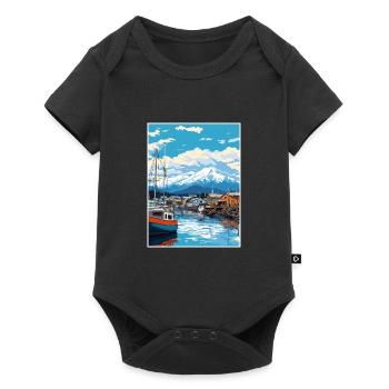 Cordova Alaska Vintage voyage affiche WPA Souvenir - Body à manches courtes Premium Bébé - noir - Devant
