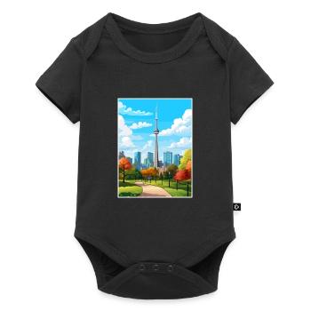 Toronto Canada Vintage Travel Poster WPA Souvenir - Baby Premium short-sleeve bodysuit - black - Front
