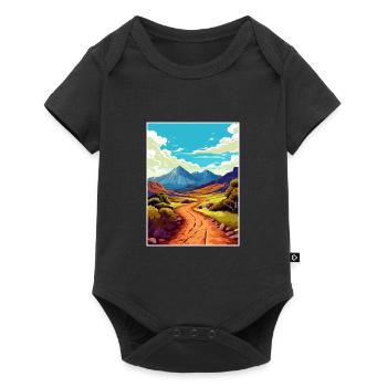 Haleakala Hawaii Vintage voyage affiche souvenir - Body à manches courtes Premium Bébé - noir - Devant