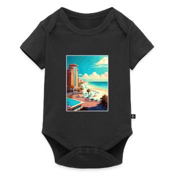 Destin Florida Vintage Voyage Poster WPA Souvenir - Body à manches courtes Premium Bébé - noir - Devant